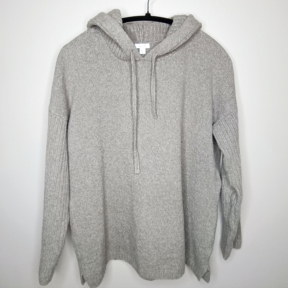 J.Jill Pure Jill Cozy Gray Sweater Hoodie Oversized S